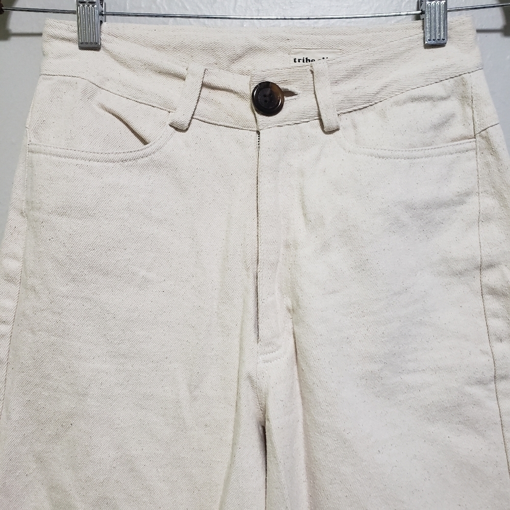 Tribe Alive Cream Wide Leg Jeans - Picture 4 of 15